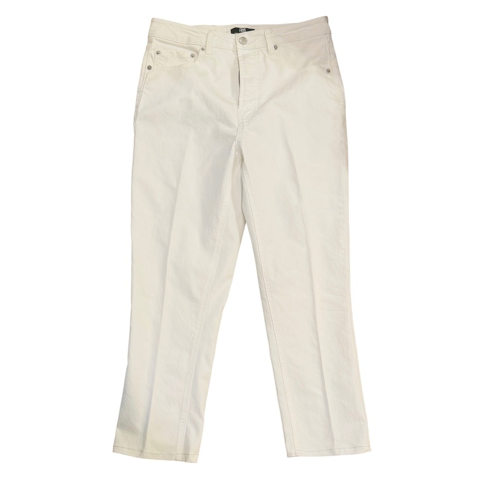 Frye Jeans White Straight Leg High Rise Jeans Women's Size 6/28